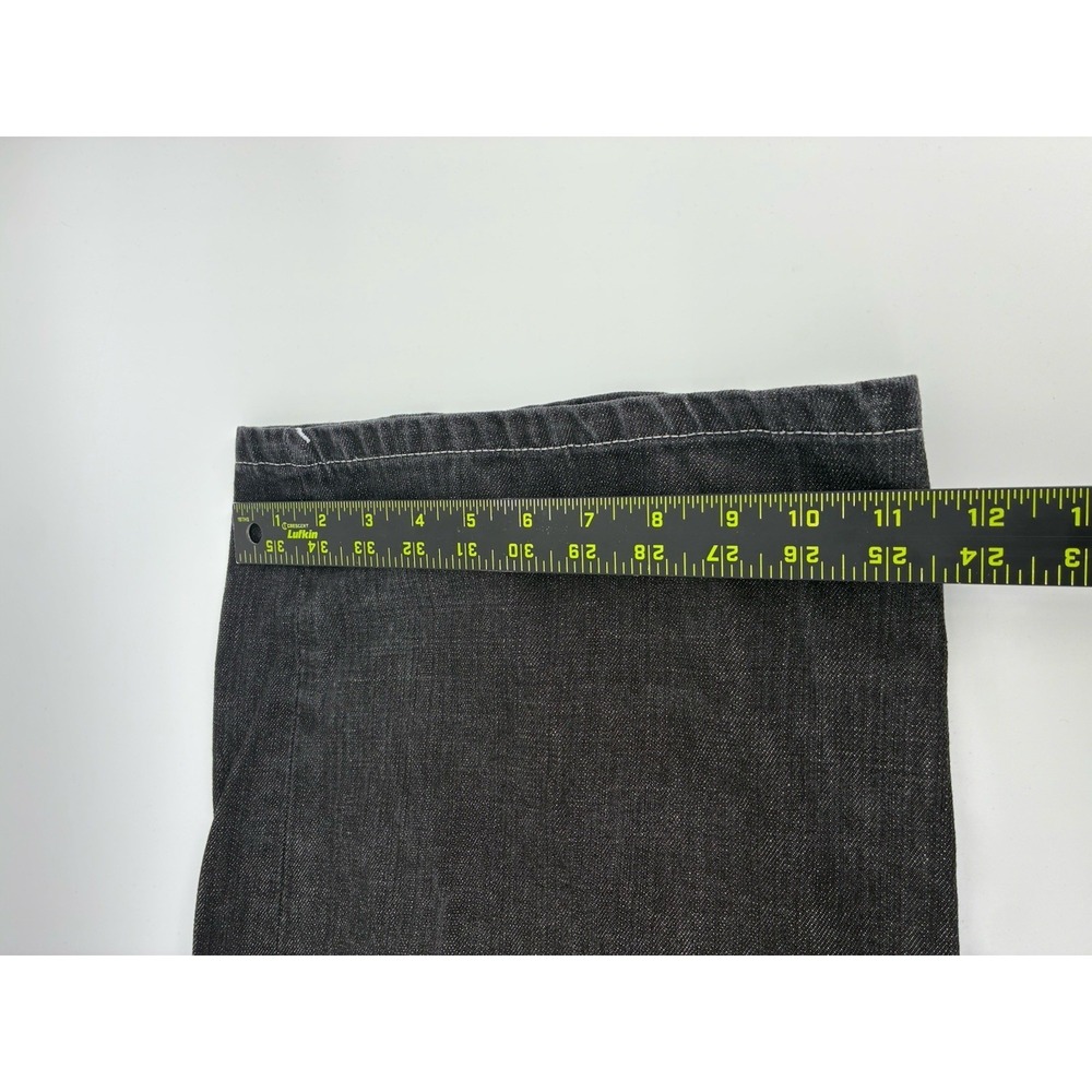 VNTG 90's Y2K Coogi Jeans Men Gray Embroidered Baggy Genuine Leather 46X27 - Picture 8 of 10